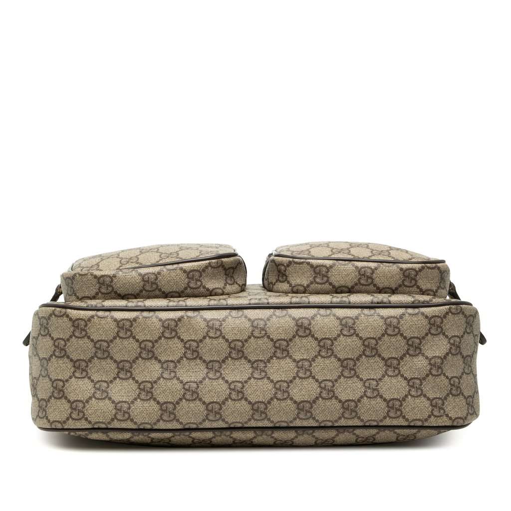 Gucci GG Supreme Double Pocket Crossbody Beige Very good condition - Inside View