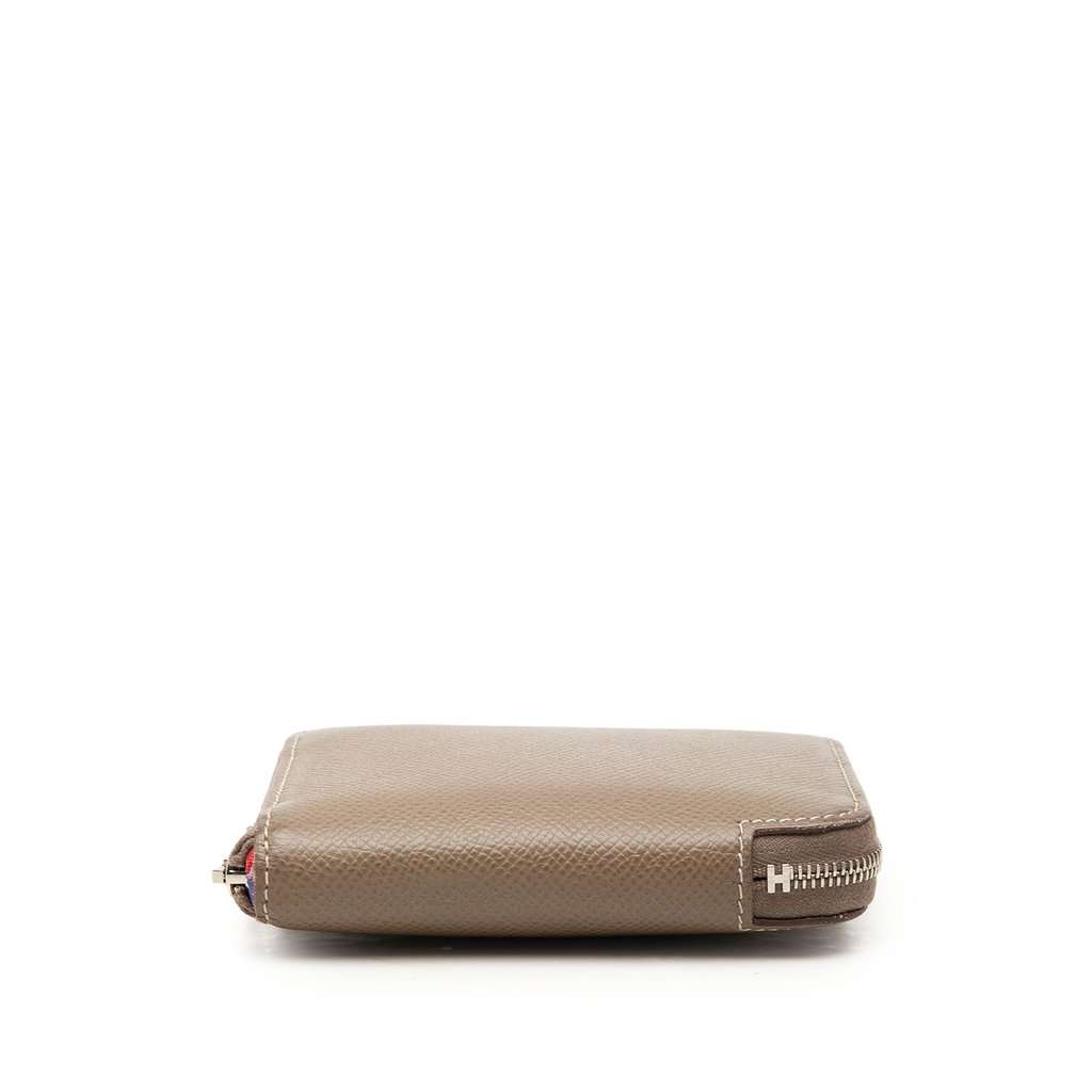 Hermès Epsom Azap Silk in Compact Wallet Brown Leather Very good - Inside View
