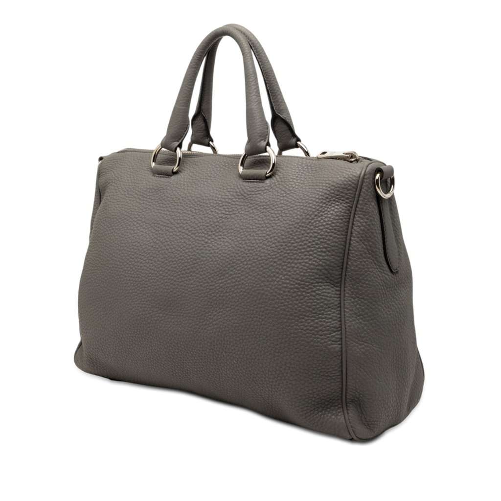 Prada Vitello Daino Zip Top Satchel MultiColor Leather Very good condition - Back View