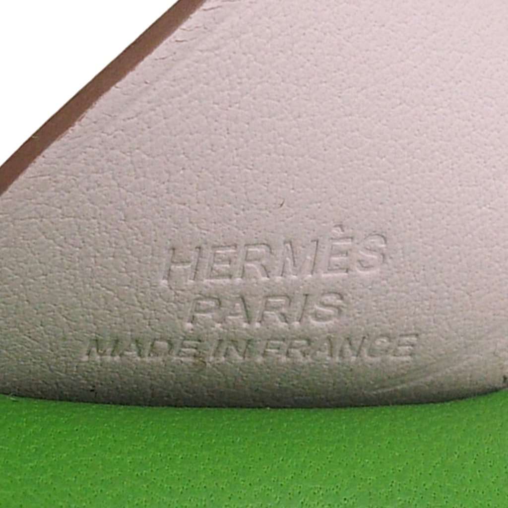 Hermès Milo Lambskin and Swift Grigri Rodeo Pegase Bag Charm PM Green Leather Very good condition - Inside View
