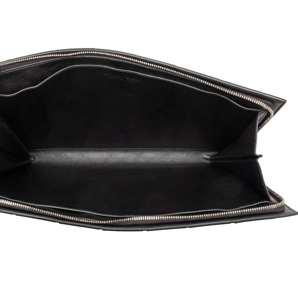 Bottega Veneta Nappa Maxi Intrecciato Document Case Black Leather Very good condition - Model View