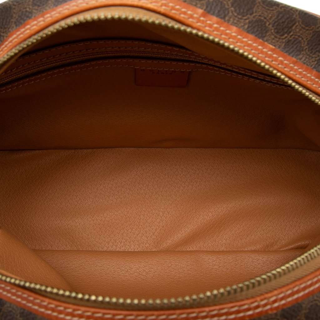 Celine Macadam Coated Canvas Dome Handbag Brown Good condition - Model View