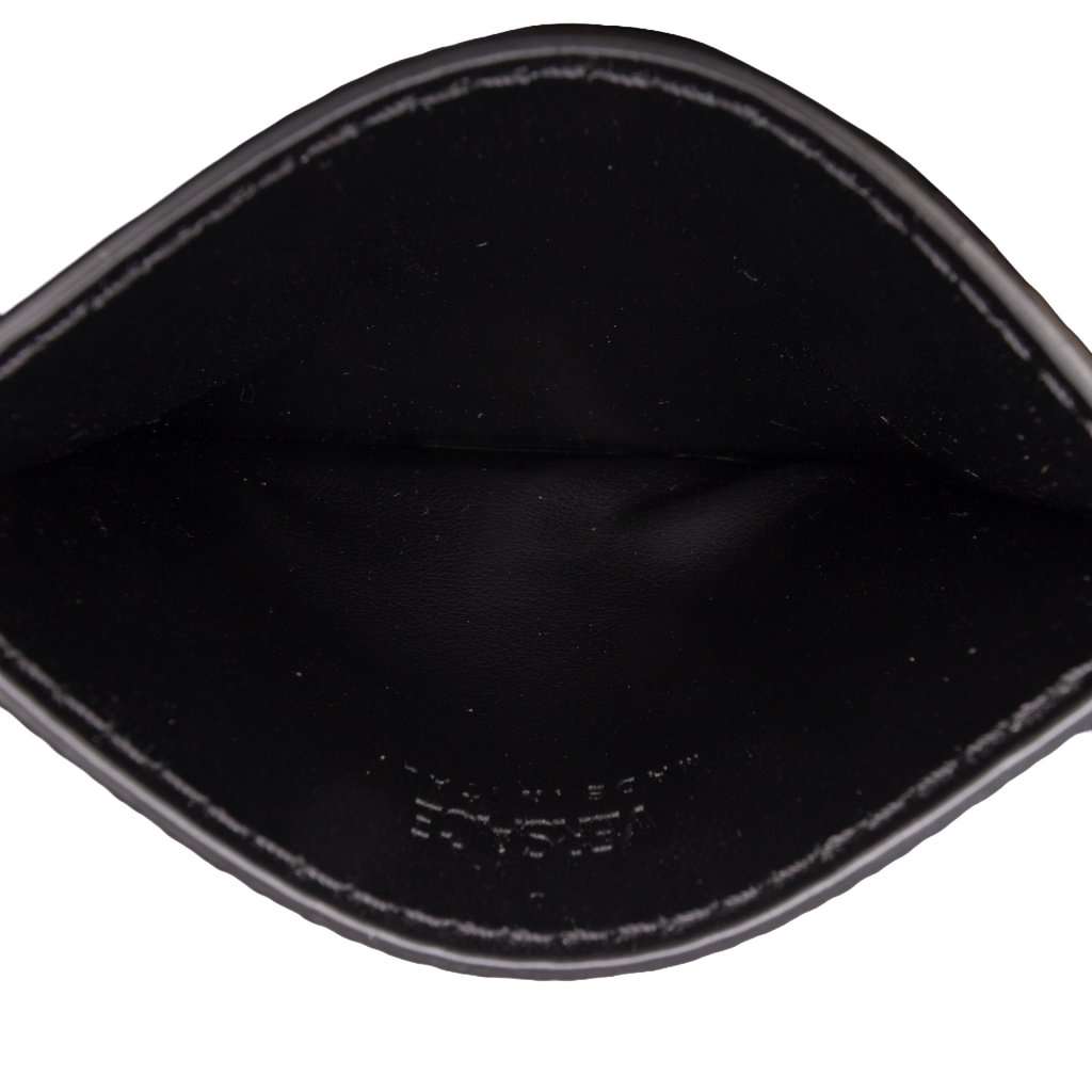 Versace La Greca Coated Canvas Card Holder Black Leather Very good - Model View