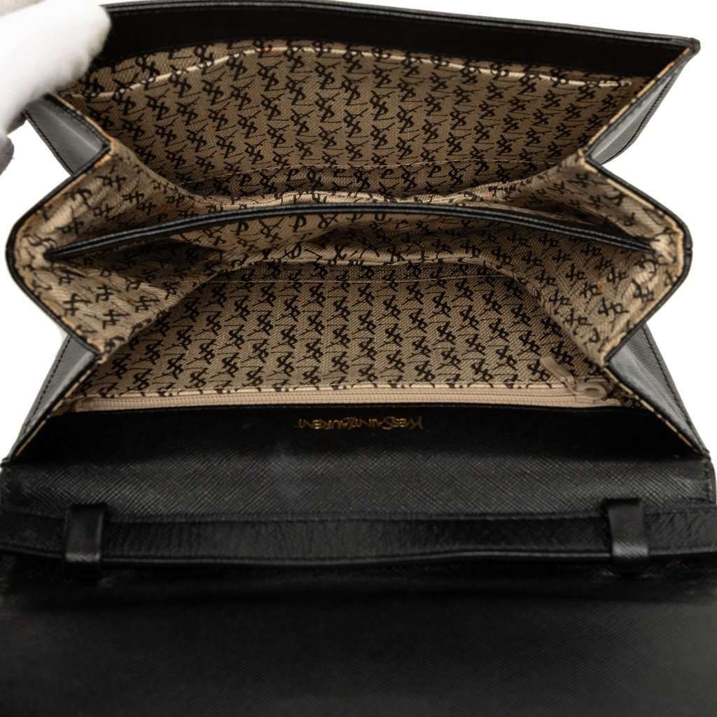 Saint Laurent Leather Shoulder Bag Black Leather Good - Model View