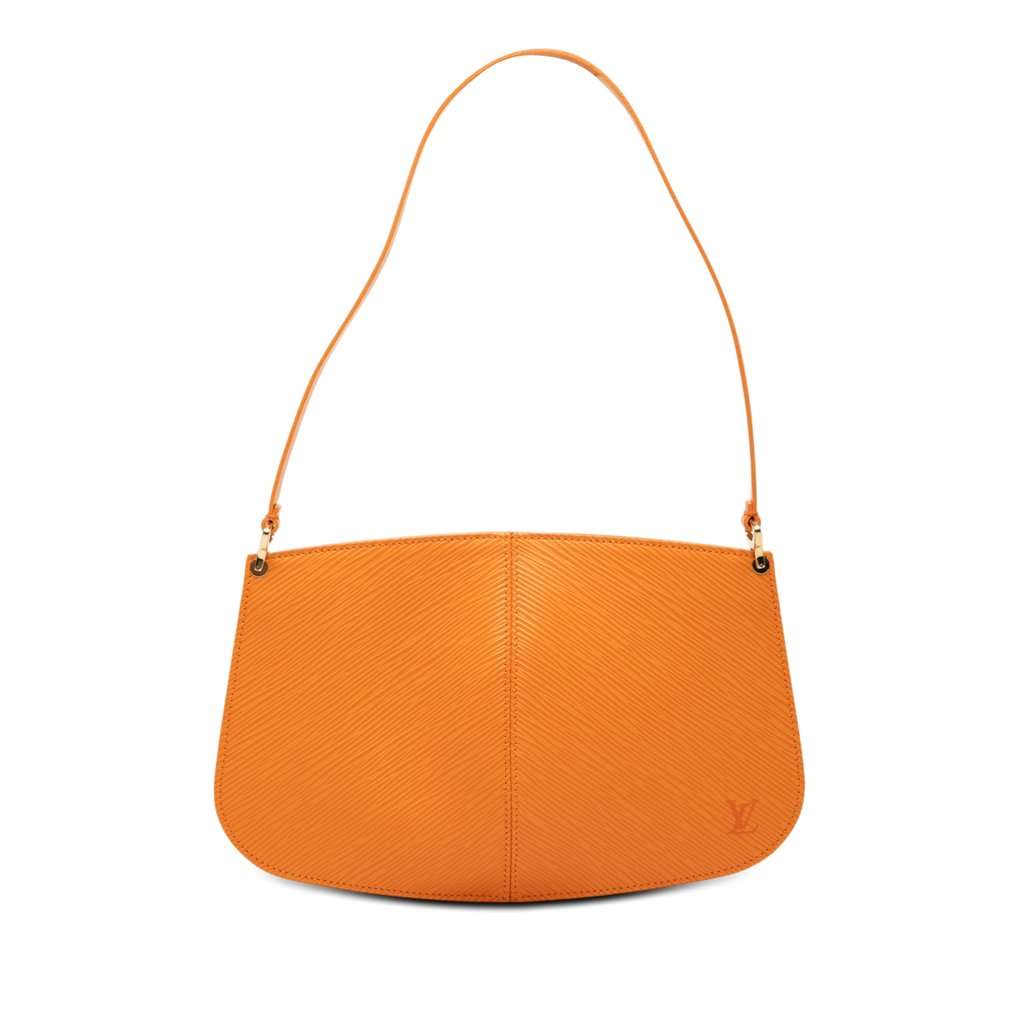 Louis Vuitton Epi Demi Lune Pochette Orange Leather Very good condition - Front View