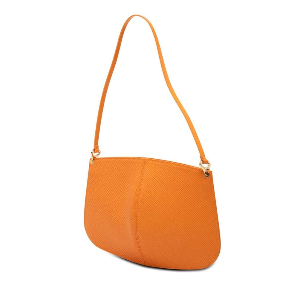 Louis Vuitton Epi Demi Lune Pochette Orange Leather Very good condition - Back View