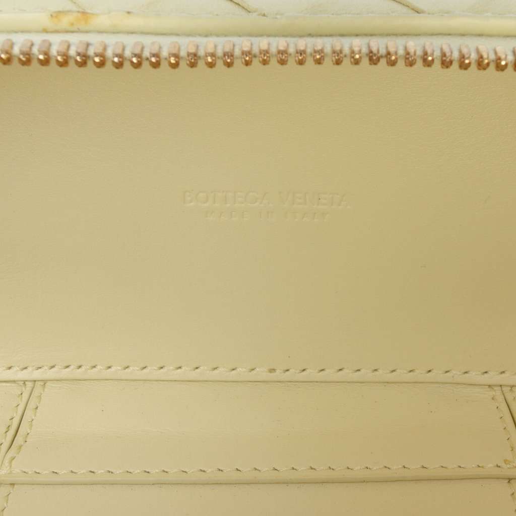 Bottega Veneta Mini Nappa Intrecciato Vanity Case Yellow Leather Very good - Box View