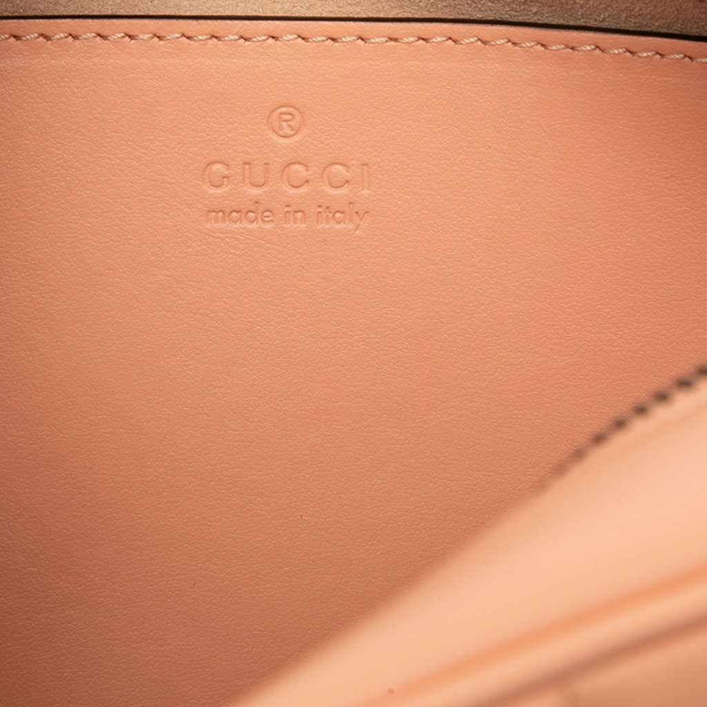 Gucci Small GG Marmont Matelasse Calfskin Vertical Ring Crossbody Orange Leather Very good - Box View