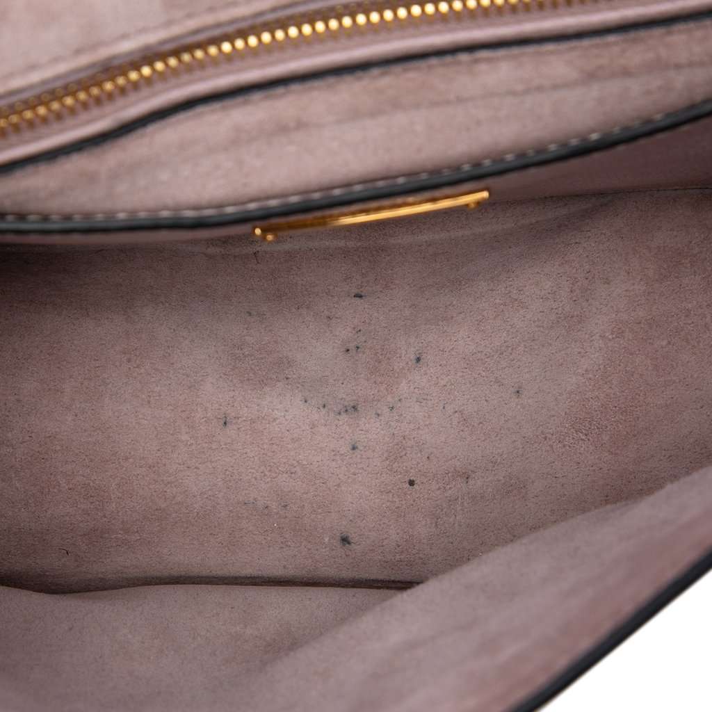 Miu Miu Goatskin Madras Soft Calf Crystal Embellished Crossbody Pink Leather Very good - Model View