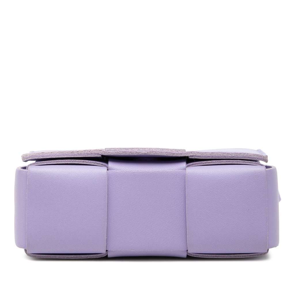 Bottega Veneta Extra Mini Nappa Maxi Intrecciato Cassette Crossbody Purple Leather Very good condition - Inside View