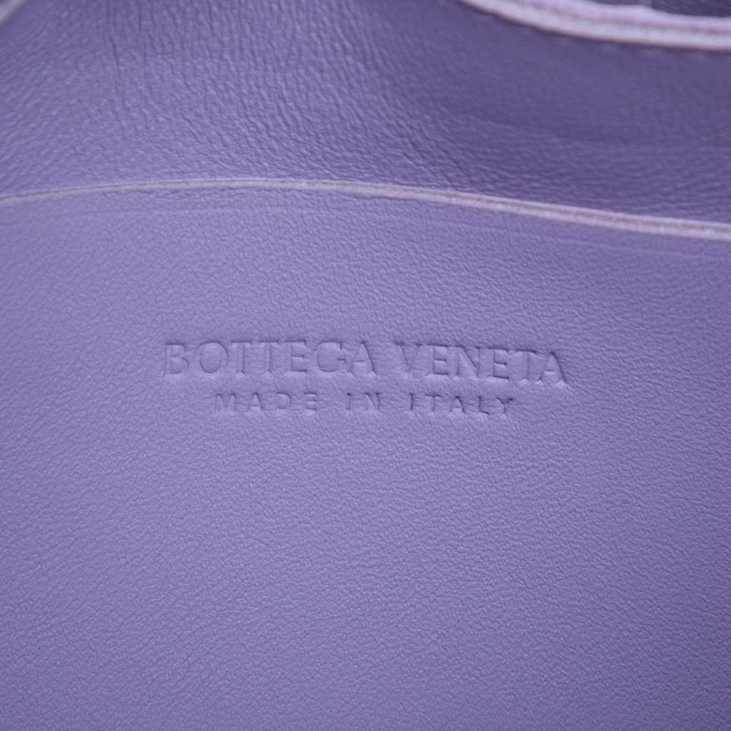 Bottega Veneta Extra Mini Nappa Maxi Intrecciato Cassette Crossbody Purple Leather Very good condition - Box View