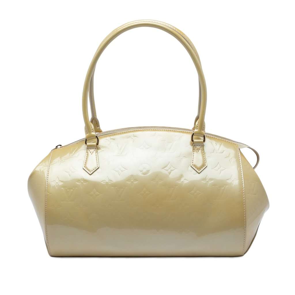 Louis Vuitton Monogram Vernis Sherwood PM Beige Leather Very good - Front View