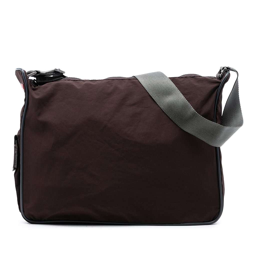 Prada Sports Line Tessuto Zip Top Crossbody Brown Very good condition - Front View