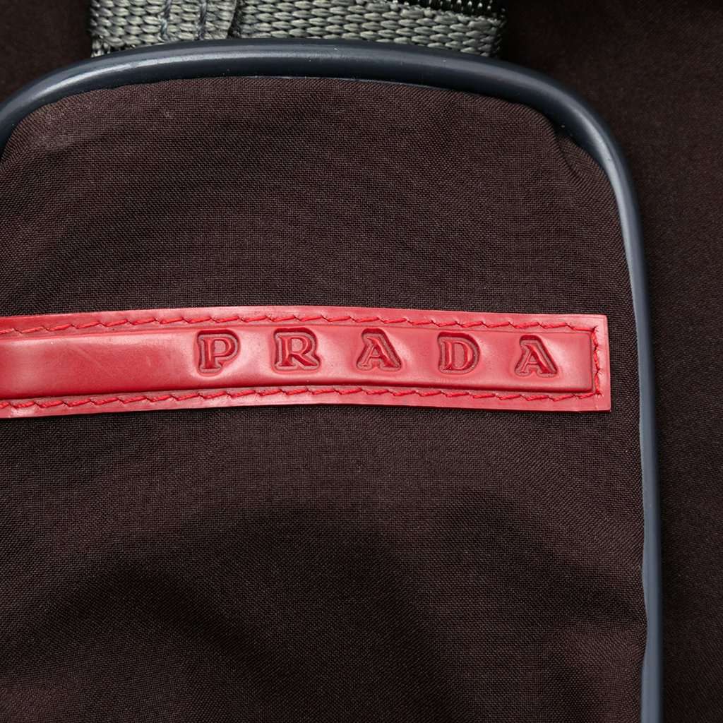 Prada Sports Line Tessuto Zip Top Crossbody Brown Very good condition - Box View