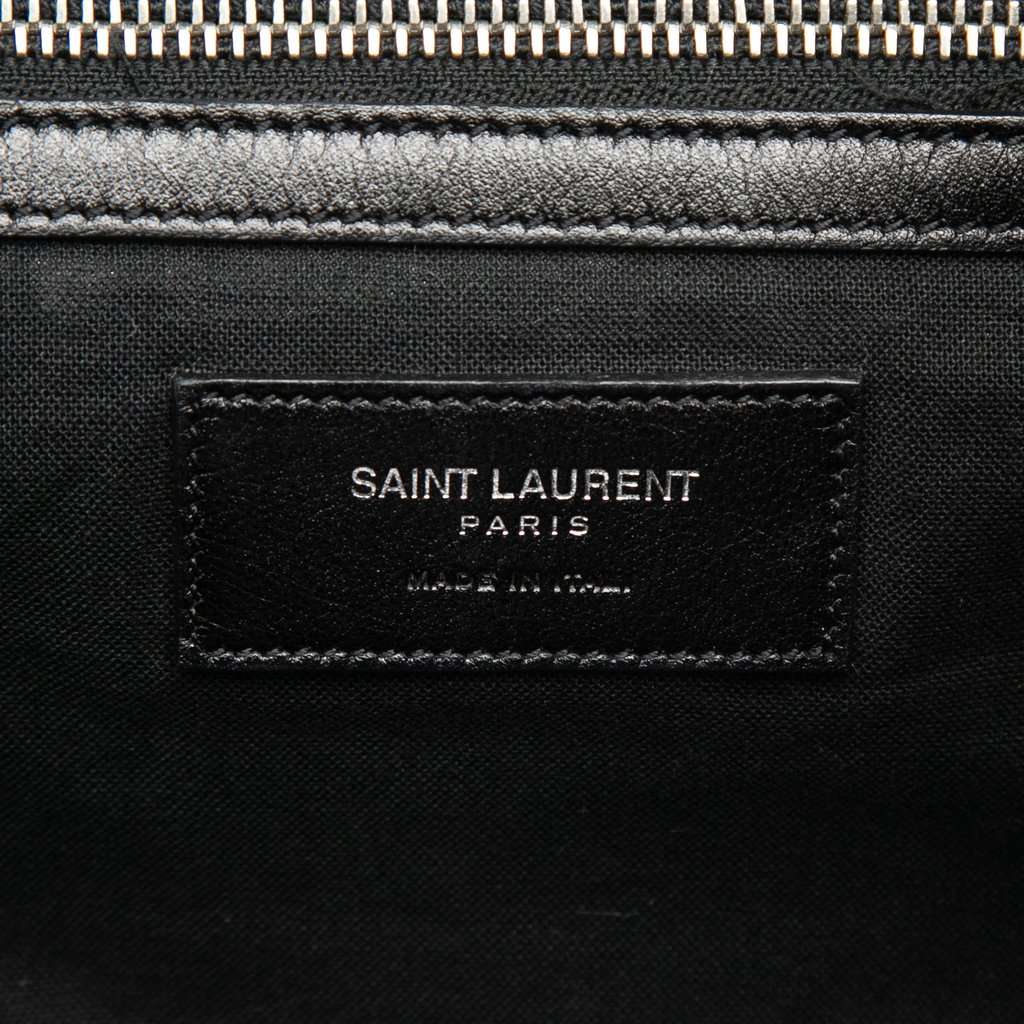 Saint Laurent Croc Embossed Leather Festival Backpack Black Leather Very good condition - Box View