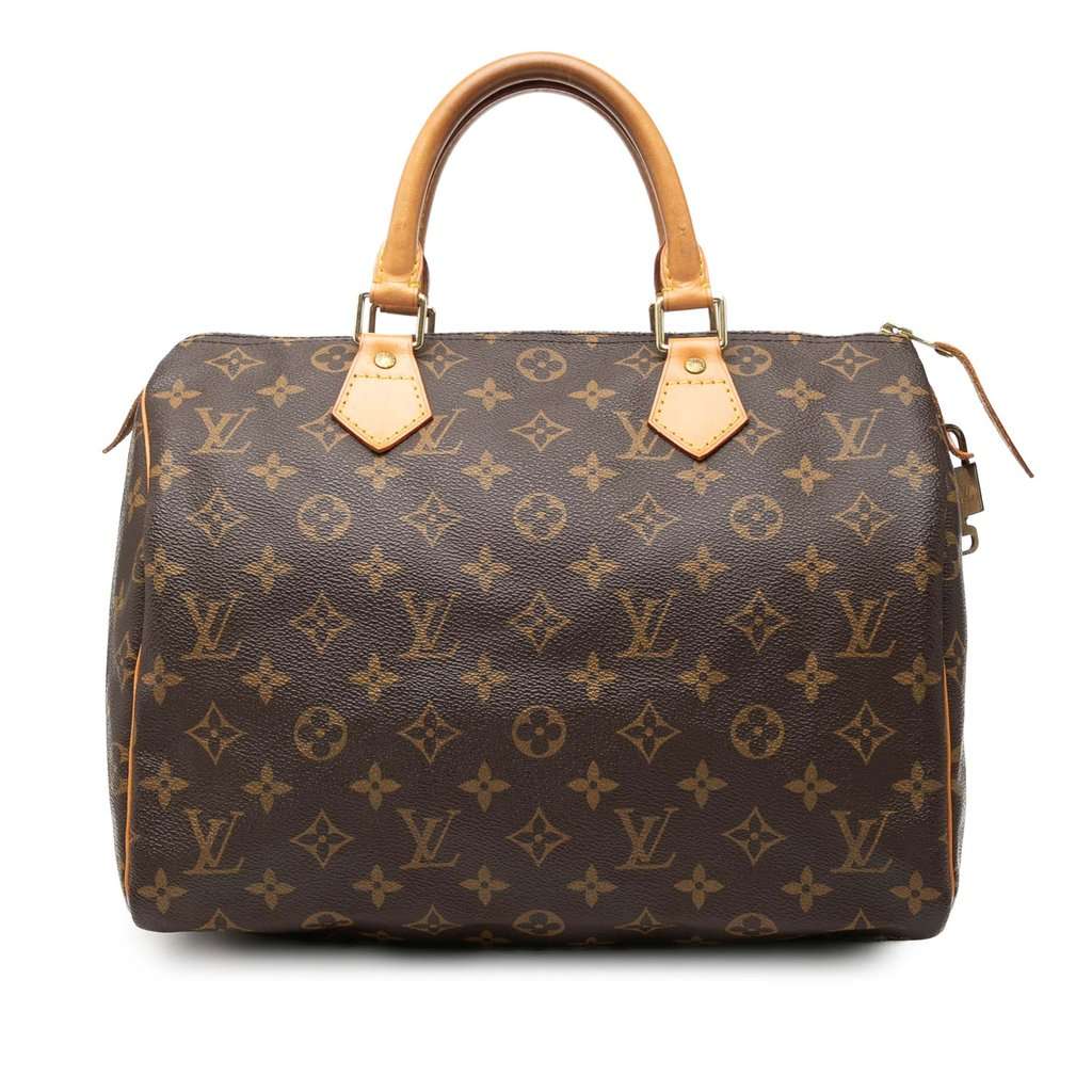 Louis Vuitton Monogram Speedy 30 Brown Good - Front View