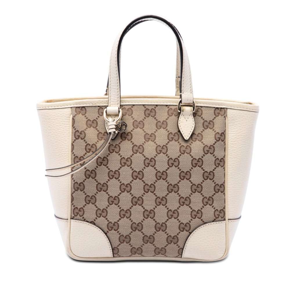 Gucci Small GG Canvas Bree Satchel Beige Very good - Front View