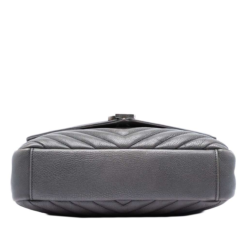 Saint Laurent Medium Chevron Sheepskin Monogram College Satchel Other Leather Very good condition - Inside View