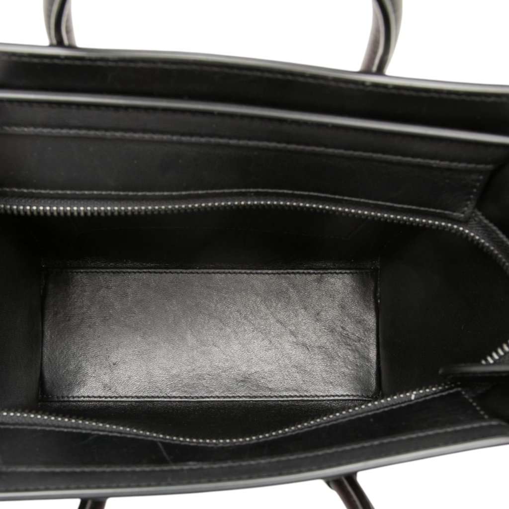 Celine Nano Tricolor Nubuck and Calfskin Luggage Tote Red Leather Very good - Model View