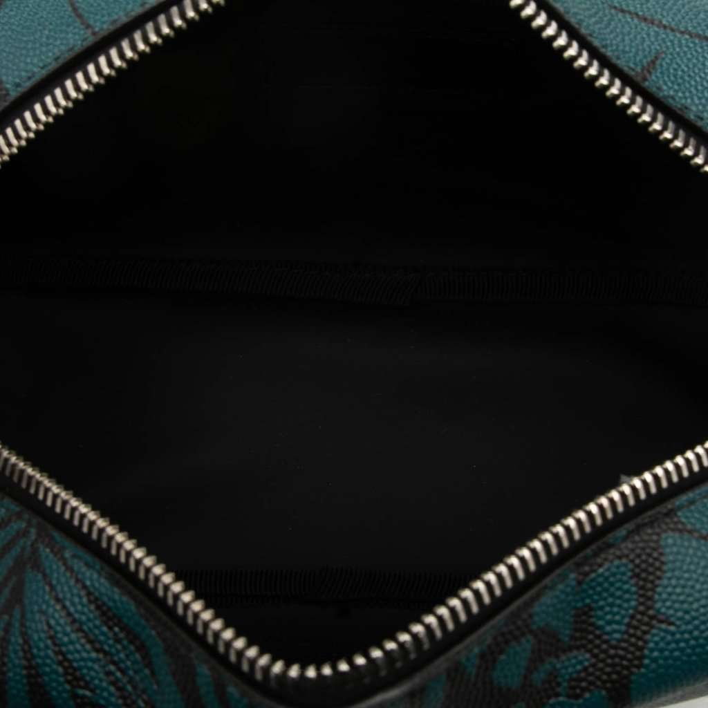 Saint Laurent Grain De Poudre Tropical Palm Pouch Blue Leather Very good condition - Model View