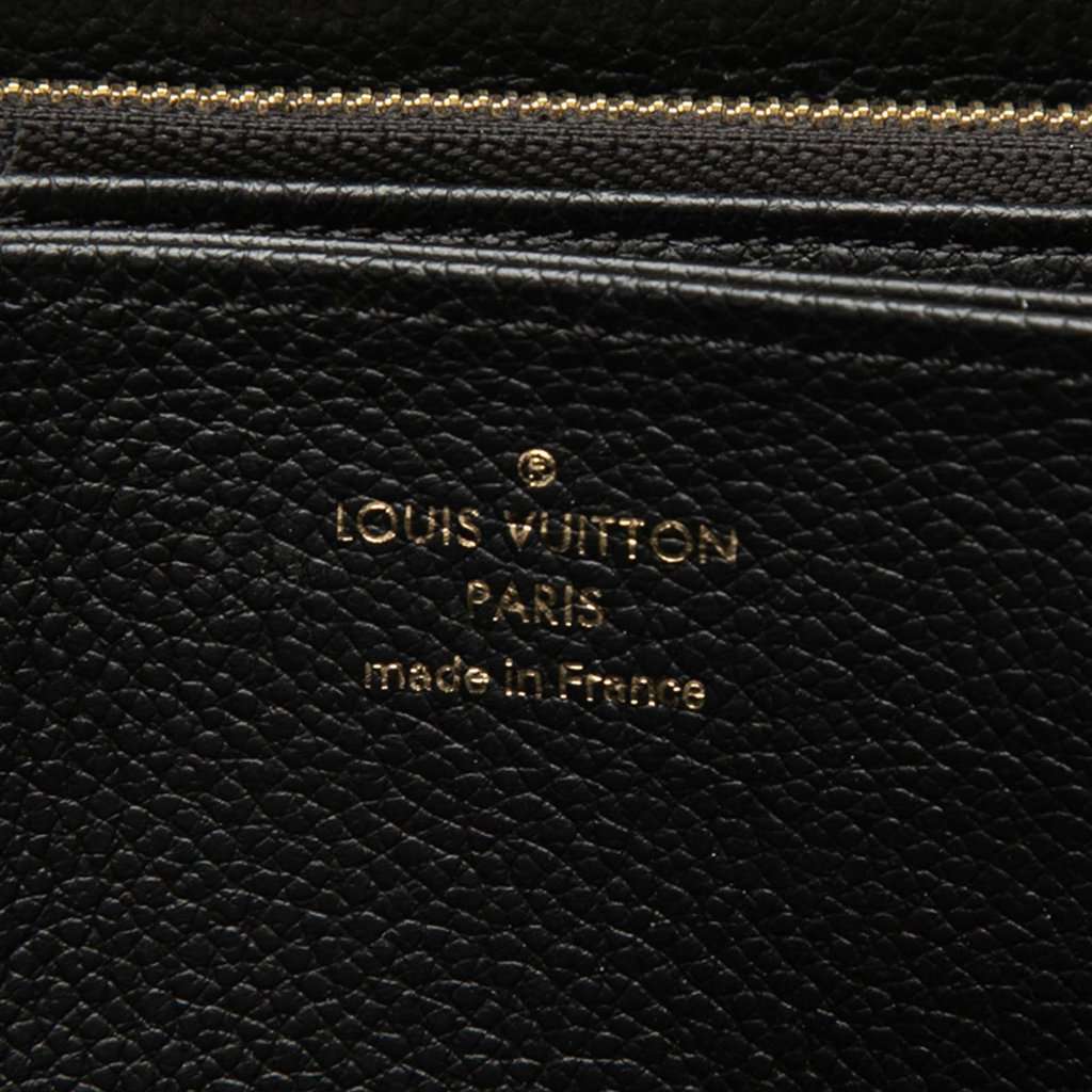 Louis Vuitton Monogram Empreinte Zippy Long Wallet Black Leather Very good - Model View