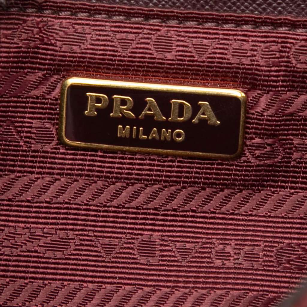 Prada Impuntu Tessuto Chain Crossbody Red Very good condition - Box View