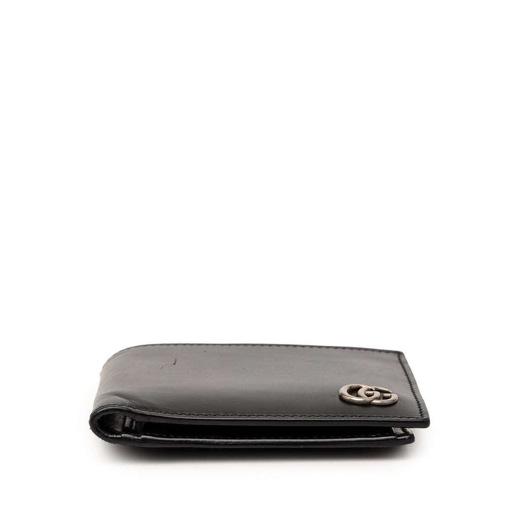 Gucci GG Marmont Calfskin Bifold Coin Wallet Black Leather Very good - Inside View