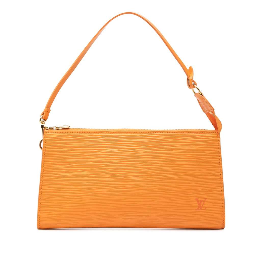 Louis Vuitton Epi Pochette Accessoires Orange Leather Very good condition - Front View