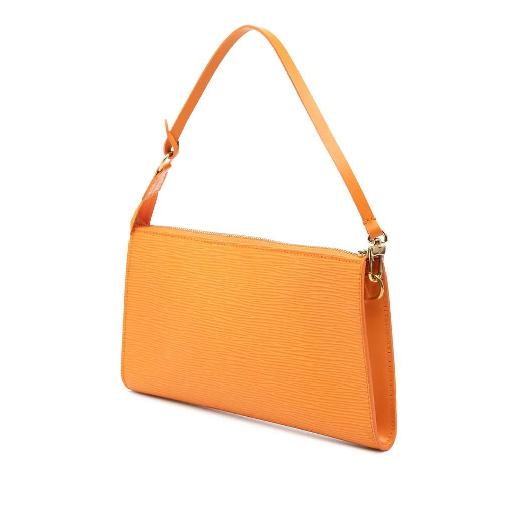 Louis Vuitton Epi Pochette Accessoires Orange Leather Very good condition - Back View