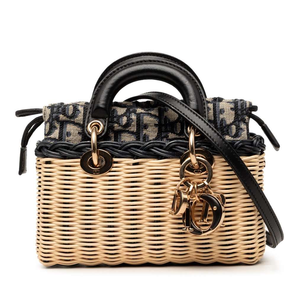 Dior Micro Wicker Oblique Lady D Joy Beige Very good condition - Front View