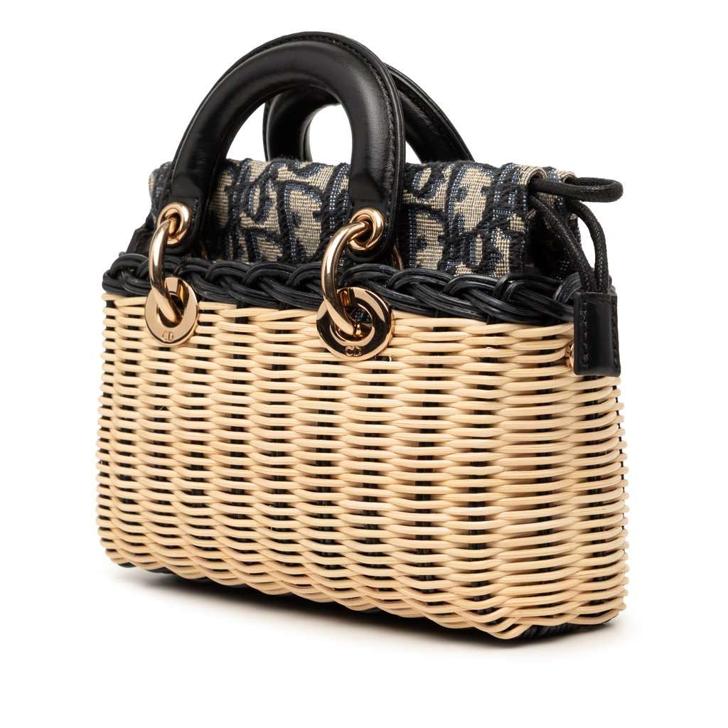 Dior Micro Wicker Oblique Lady D Joy Beige Very good condition - Back View