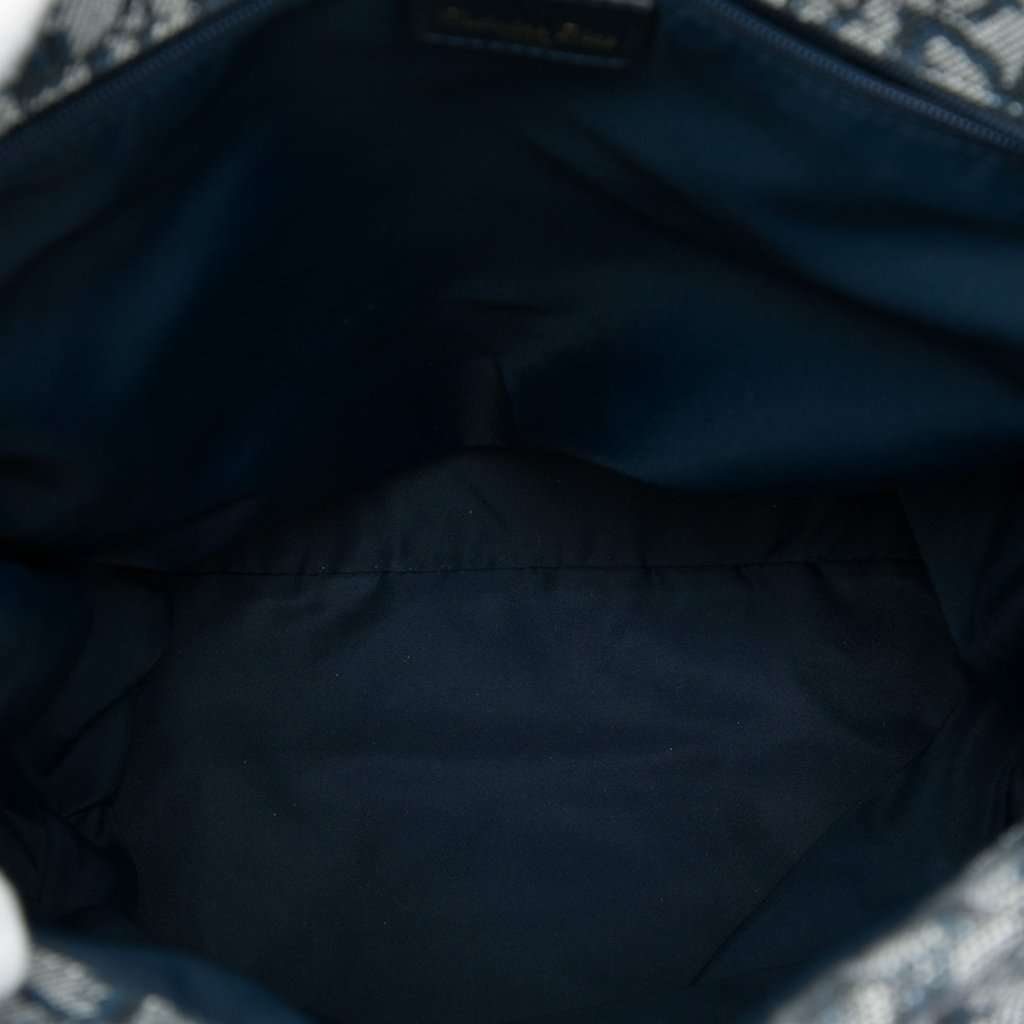 Dior Diorissimo Trotter Canvas Tote Blue Very good - Model View