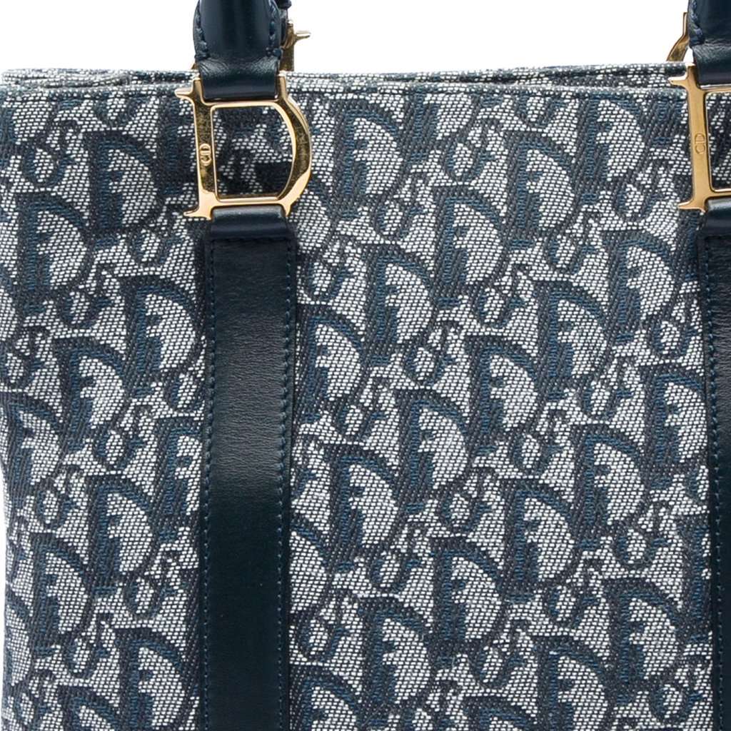 Dior Diorissimo Trotter Canvas Tote Blue Very good - Box View