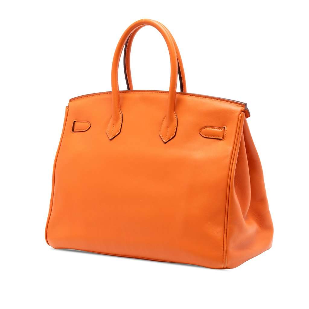 Hermès Swift Birkin Retourne 35 Orange Leather Very good - Back View