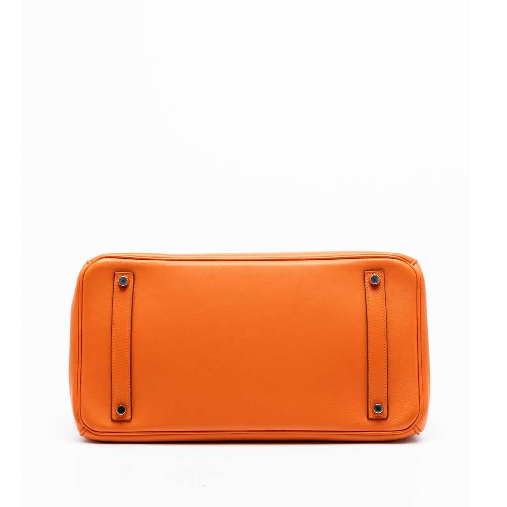Hermès Swift Birkin Retourne 35 Orange Leather Very good - Inside View