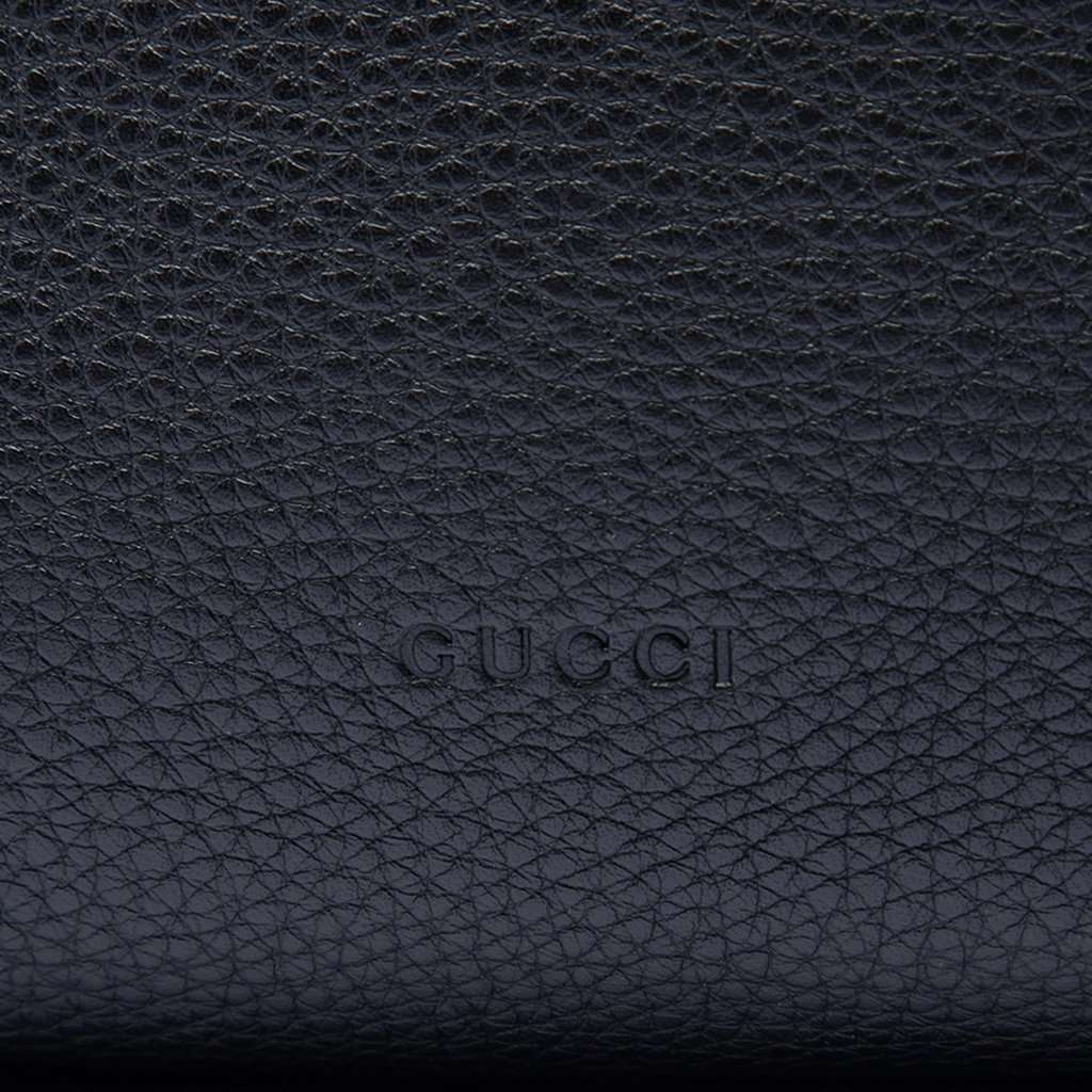 Gucci Medium Calfskin Bamboo Daily Shopper Satchel Black Leather Very good condition - Box View