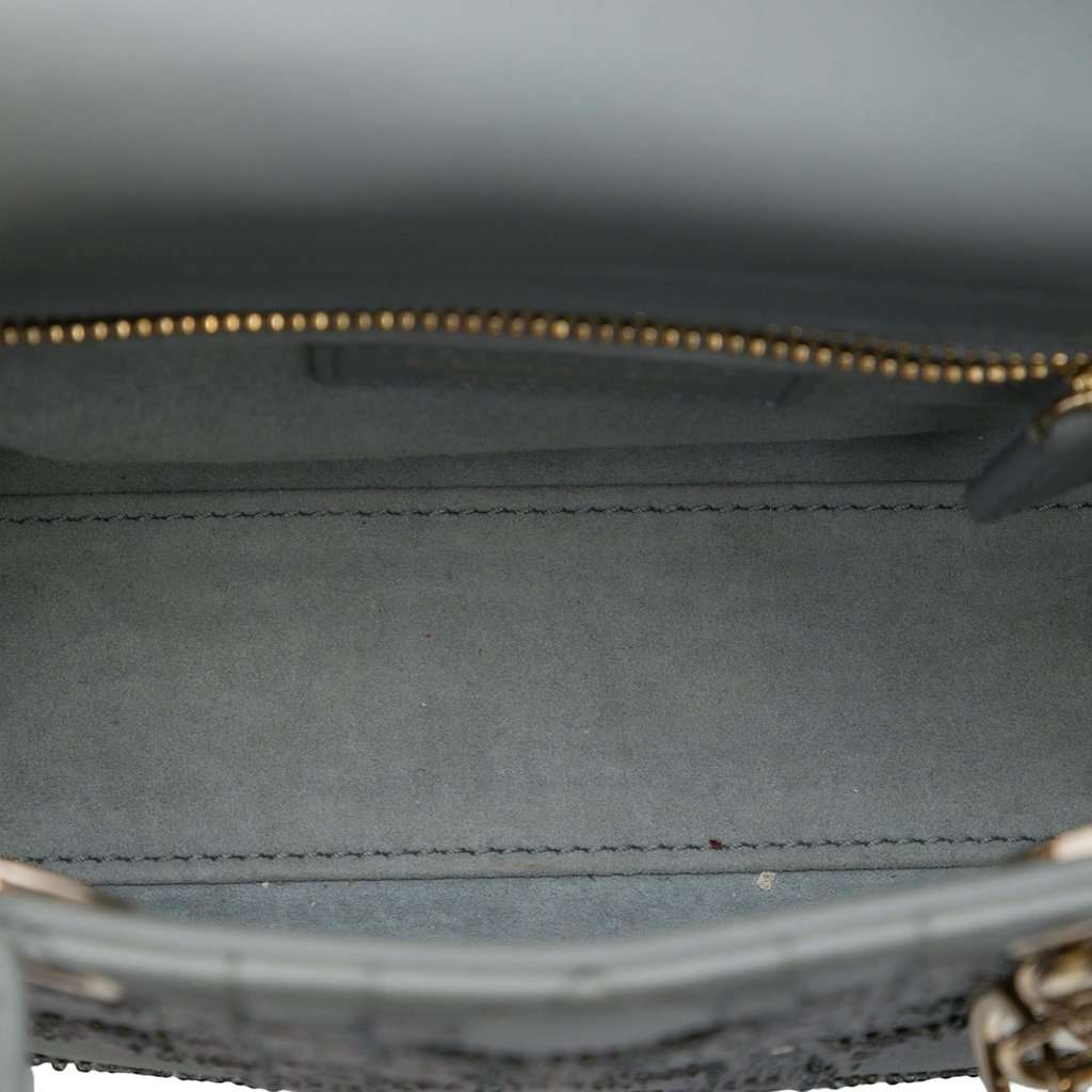 Dior Mini Calfskin Cannage Beaded Lady Dior MultiColor Leather Very good condition - Model View