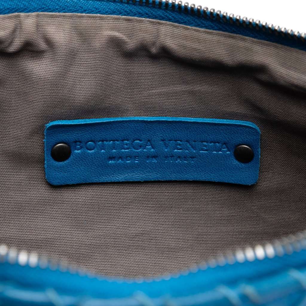 Bottega Veneta Nappa Intrecciato Crossbody Blue Leather Very good condition - Box View