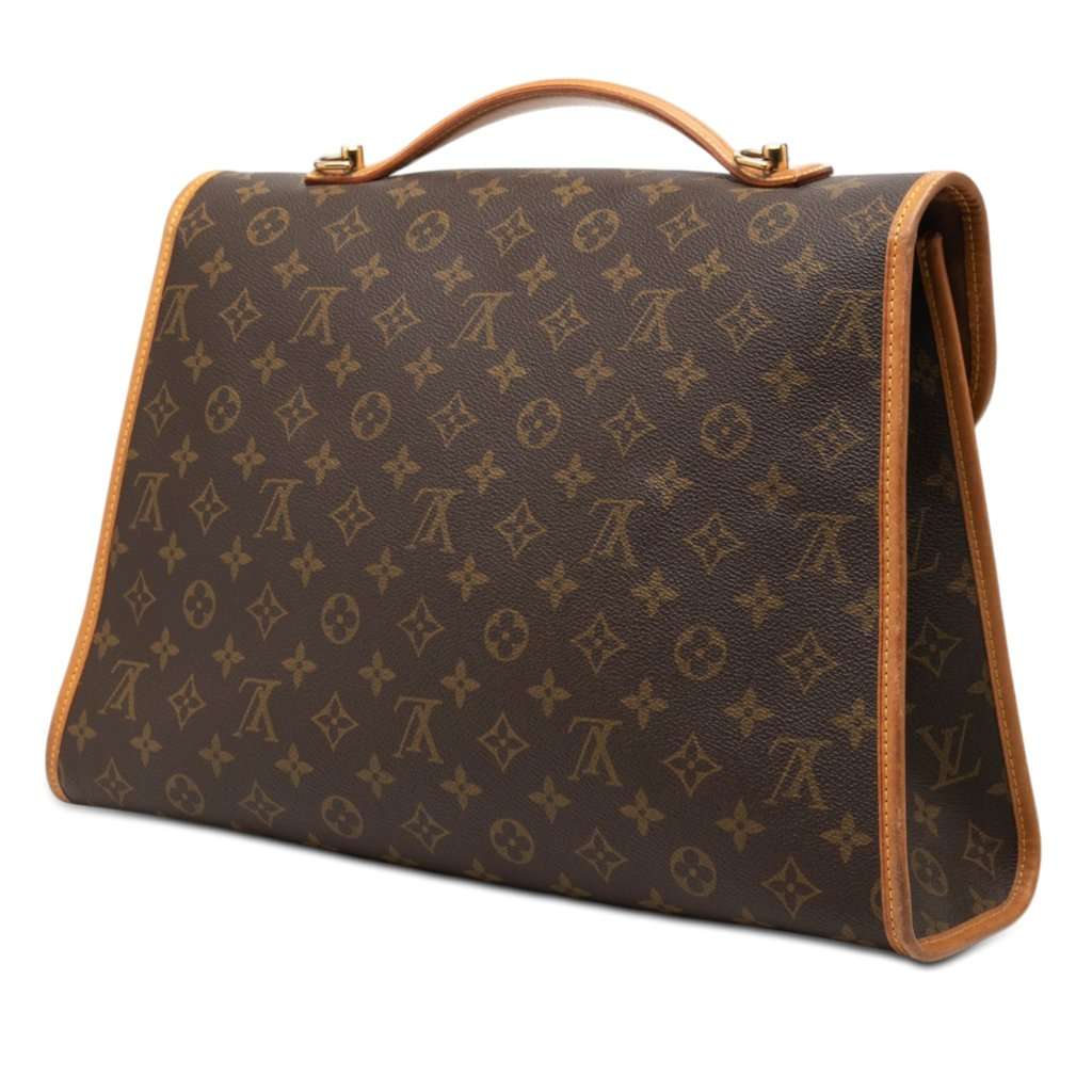 Louis Vuitton Monogram Beverly Briefcase MM Brown Good condition - Back View