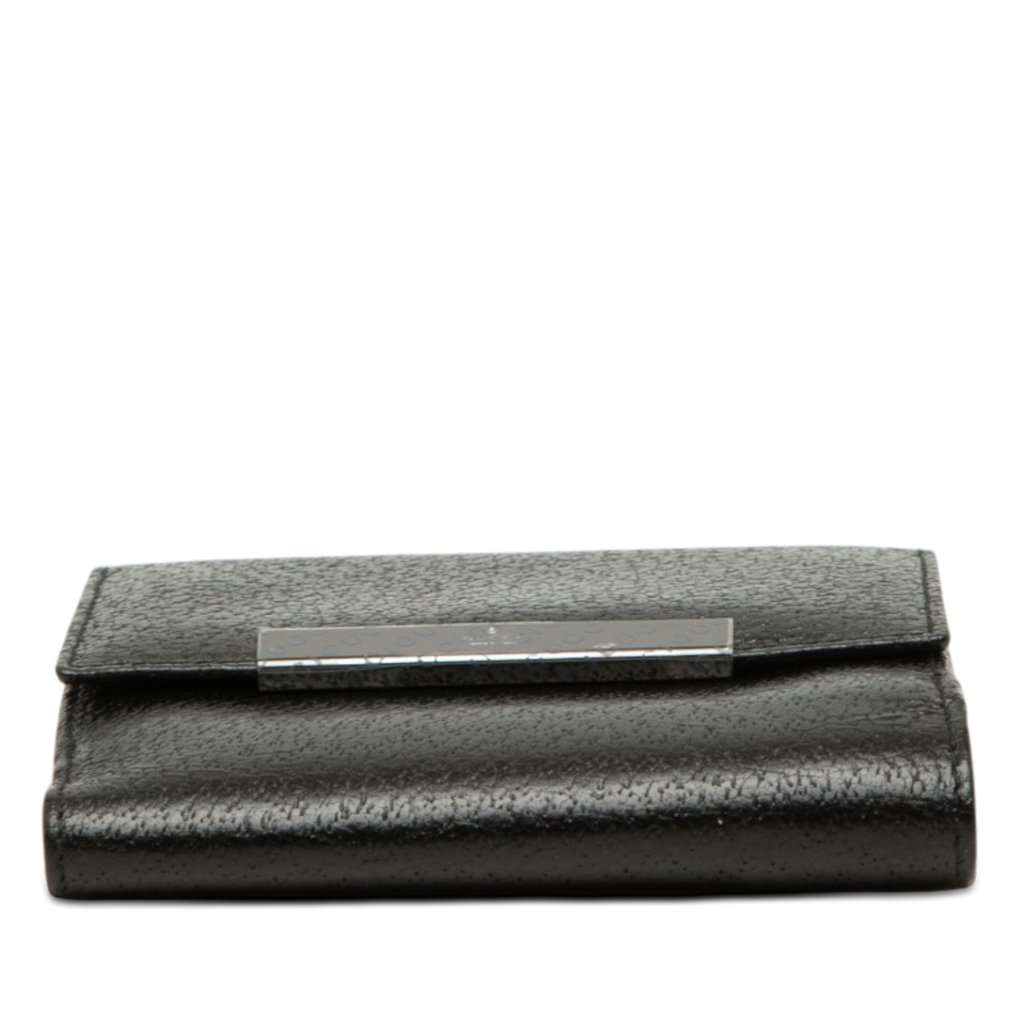 Gucci Textured Leather Bifold Wallet Black Leather Very good - Inside View