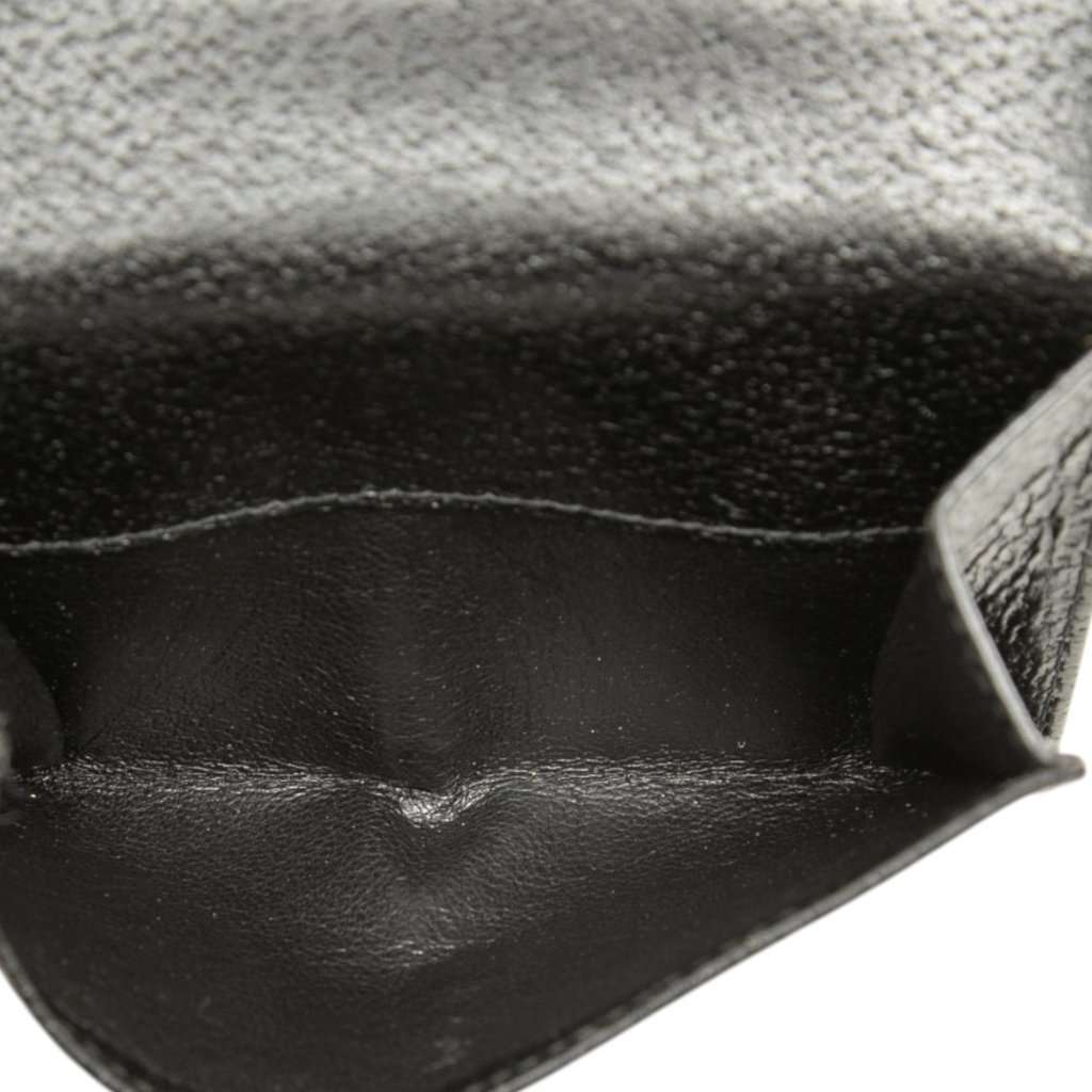 Gucci Textured Leather Bifold Wallet Black Leather Very good - Model View