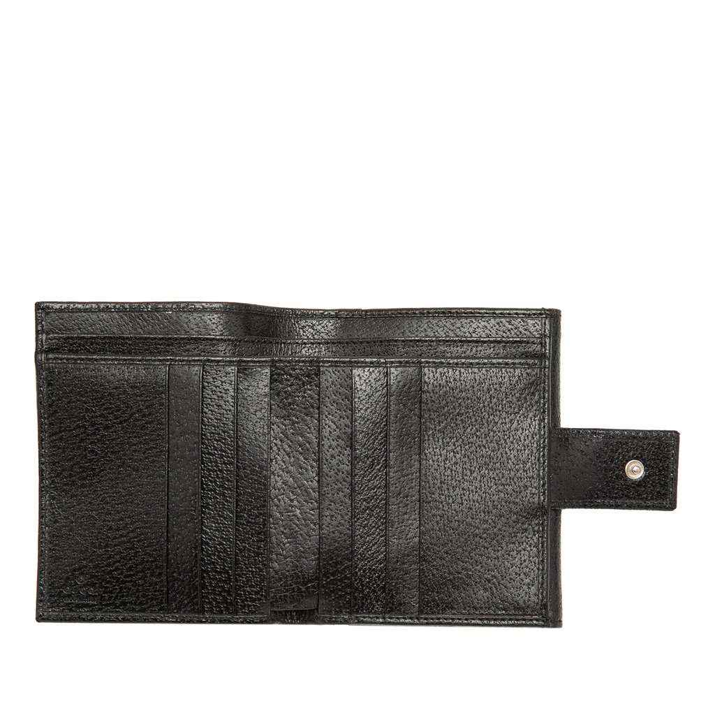Gucci Textured Leather Bifold Wallet Black Leather Very good - Box View