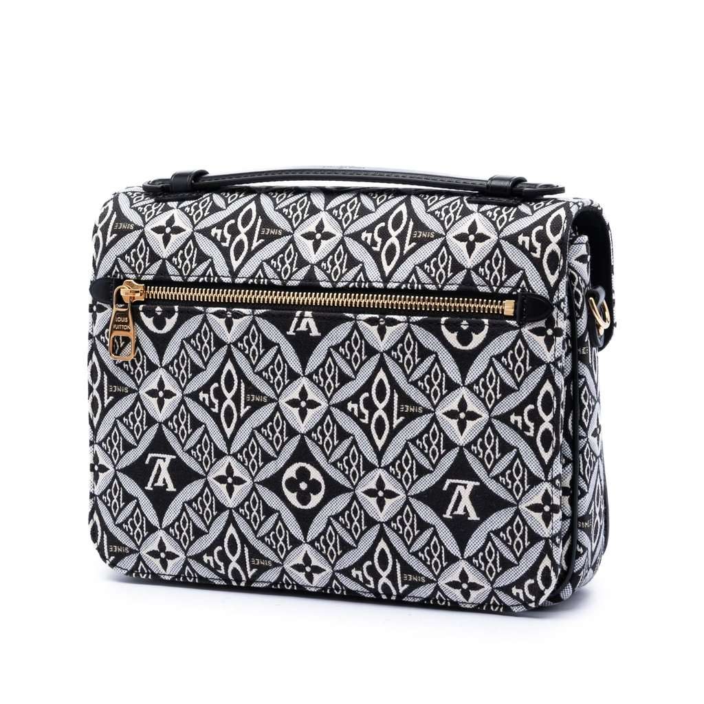 Louis Vuitton Monogram Jacquard Since 1854 Pochette Metis Black Very good - Back View