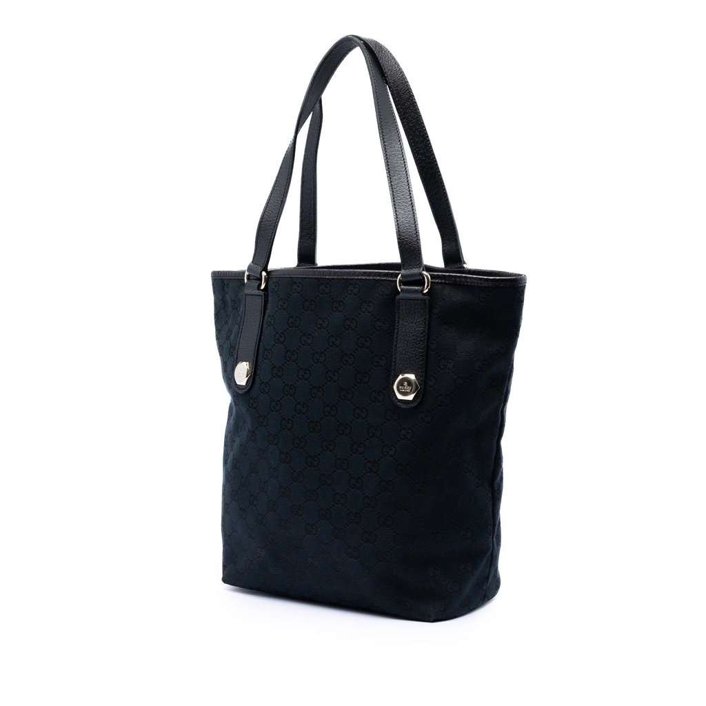 Gucci GG Canvas Charmy Tote Blue Very good condition - Back View