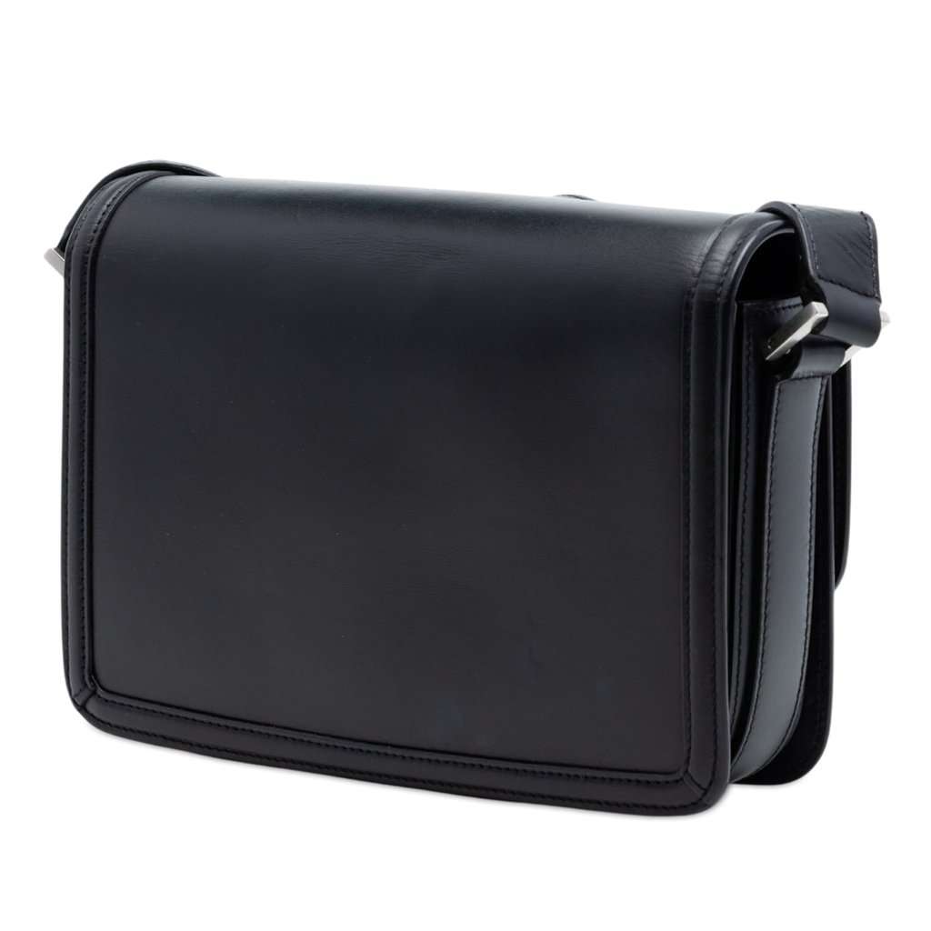Saint Laurent Medium Calfskin Solferino Satchel In Box Black Leather Very good condition - Back View