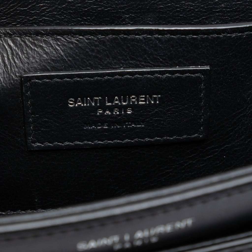 Saint Laurent Medium Calfskin Solferino Satchel In Box Black Leather Very good condition - Box View
