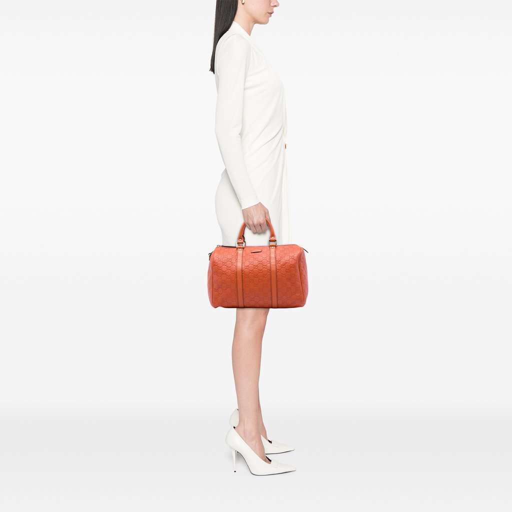 Gucci Medium Guccissima Joy Boston Bag Orange Leather Very good - Box View