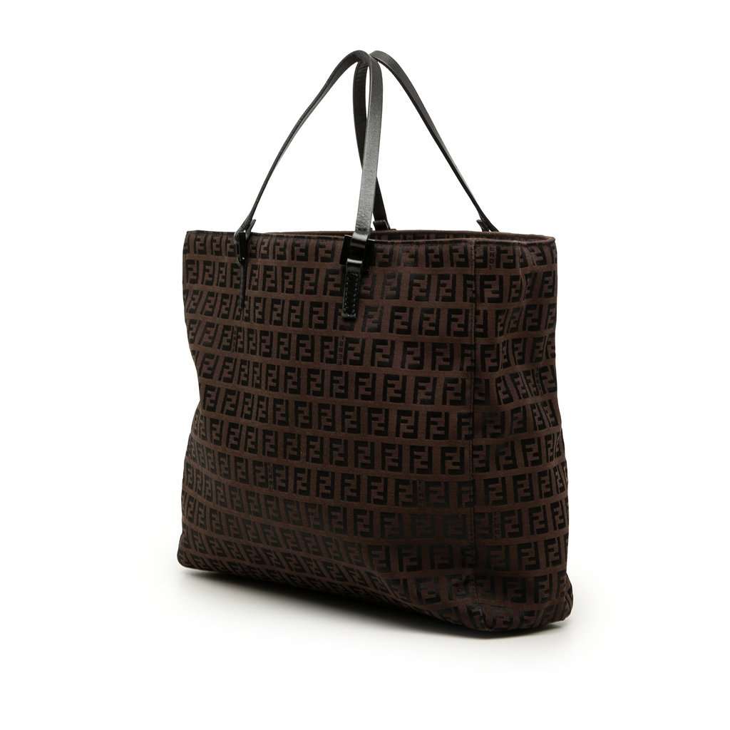 Fendi Zucchino Canvas Tote Brown Very good condition - Back View