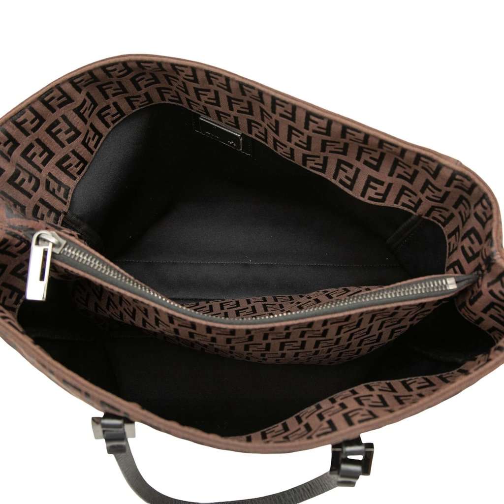 Fendi Zucchino Canvas Tote Brown Very good condition - Model View