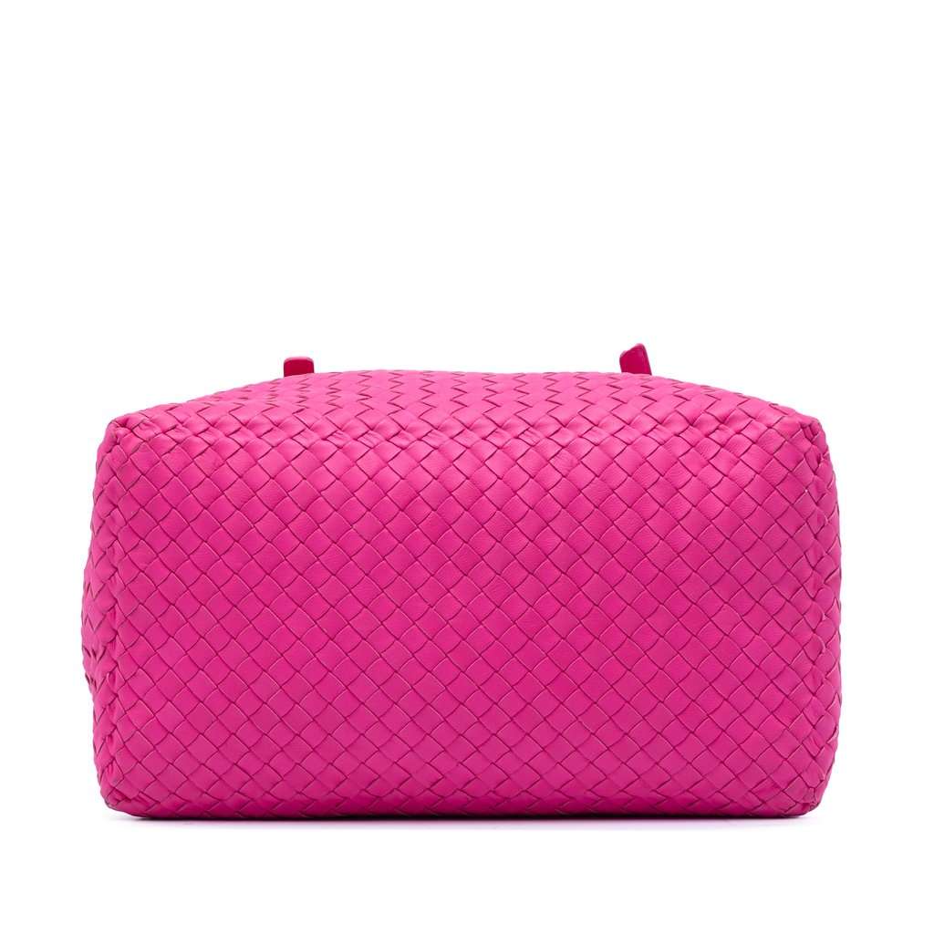 Bottega Veneta Medium Nappa Intrecciato Cesta Tote Pink Leather Very good condition - Inside View